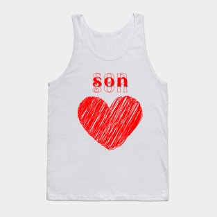 Family Matching Mommy Daddy Daughter Son Valentine Design Tank Top